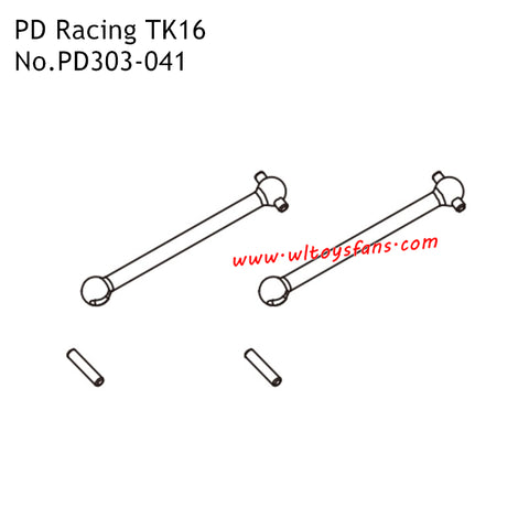 PD Racing TK16 Parts Front Transverse Shafts PD303-041