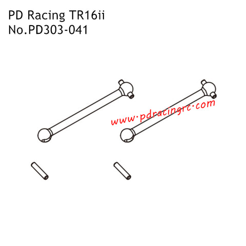 Front Transverse Shafts PD303-041 Accessories for PD Racing TR16ii RC Truck