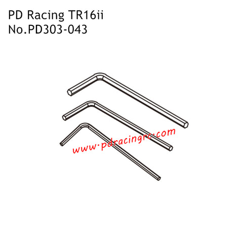 1.5/2.0/2.5MM Hex Wrench PD303-043 Accessories for PD Racing TR16ii RC Truck