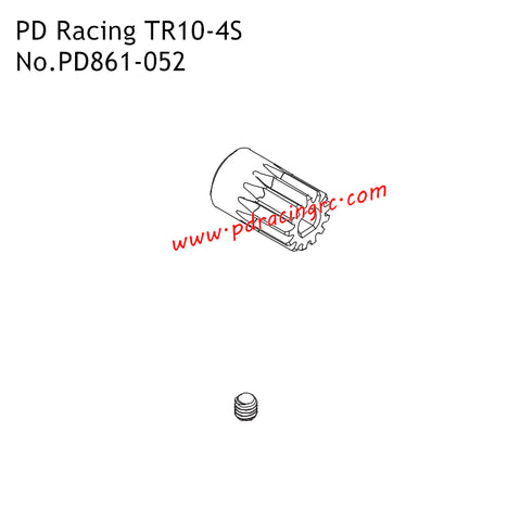 PD Racing TR10-4S Parts 16T Motor Pinion Gear PD602-052
