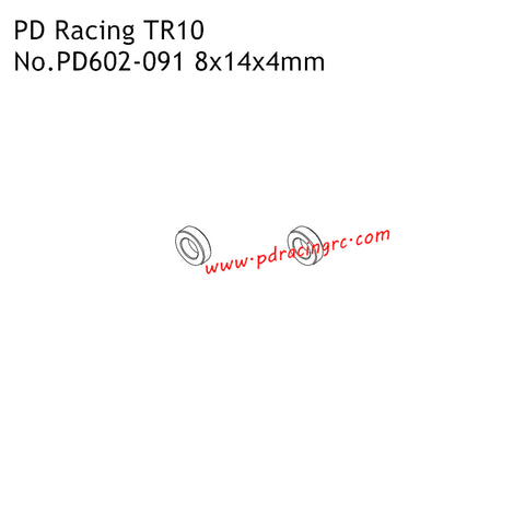 PD Racing TR10 RC Car Parts 8x14x4mm Bearing PD602-091