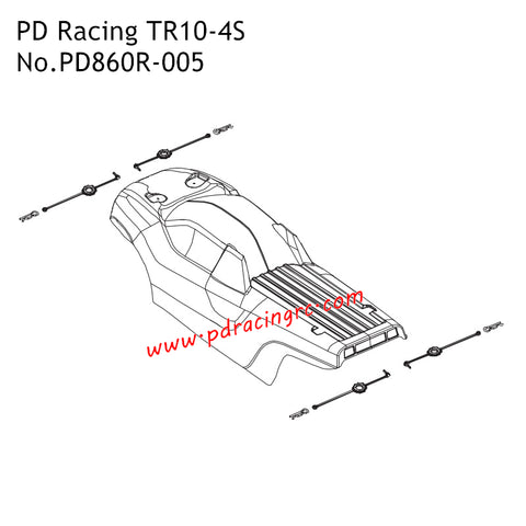 PD Racing TR10-4S Parts Body PD860R-005
