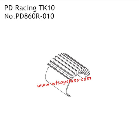 PD Racing TK10 RC Car Parts Motor Heat Sink PD860R-010