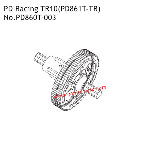 PD Racing TR10 PD861T-TR 1/10th RC Car Parts Centre Differential PD860T-003