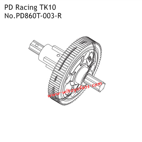 PD Racing TK10 RC Car Parts Center Differential Box PD860T-003-R