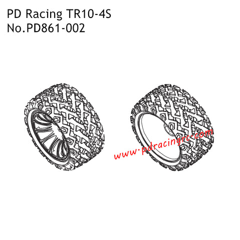 PD Racing TR10-4S Parts Tire Unit PD861-002