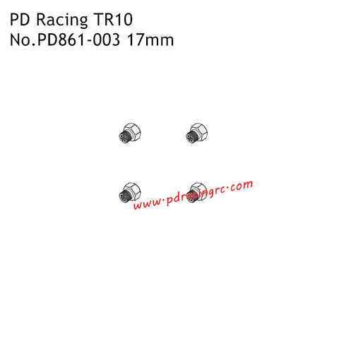PD Racing TR10 RC Car Parts 17mm Wheel Hex PD861-003