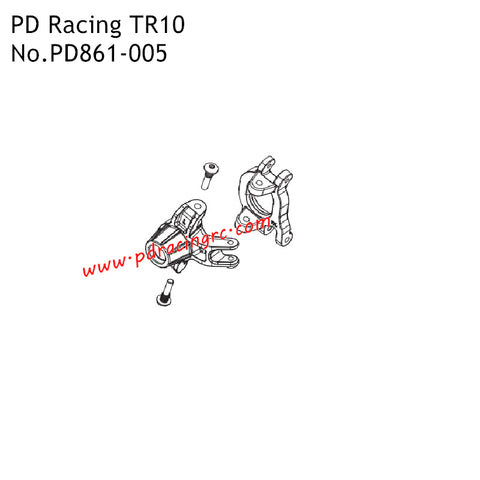 PD Racing TR10 Parts Front Left C Hub Unit PD861-005