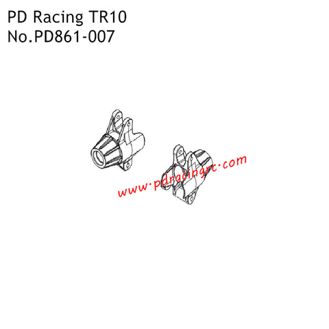 PD Racing TR10 Parts Rear C Hub Unit PD861-007