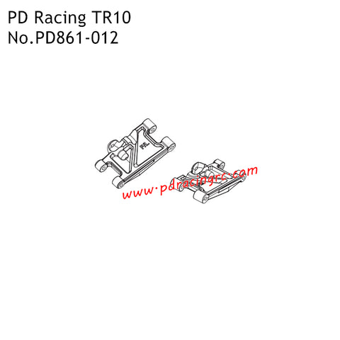 PD Racing TR10 Parts Front Lower Suspension Arm PD861-012