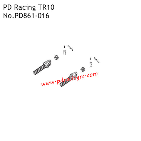 PD Racing TR10 Parts Slider Shaft Male Assembly PD861-015