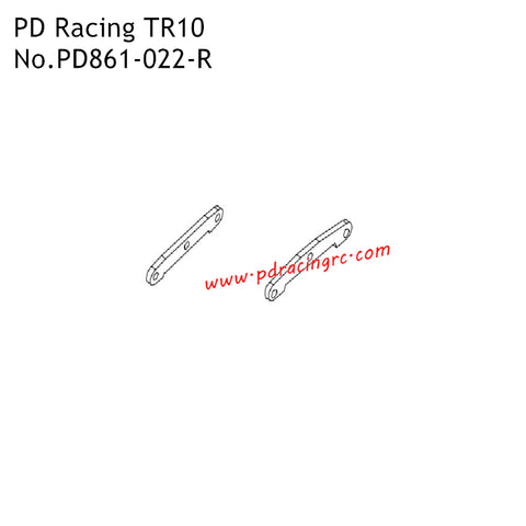 PD Racing TR10 Parts Front Rear Swing Arm Fixing Plate PD861-022-R