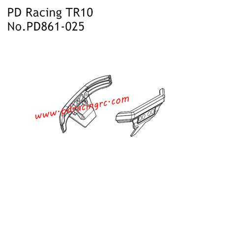 Front Rear Bumper PD861-025 Parts for PD Racing TR10 RC Car