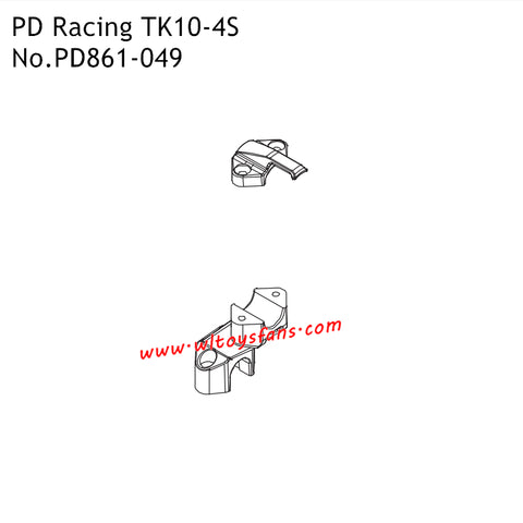 PD Racing TK10-4S RC Car Parts Centre Brace Cover and Bracket PD861-049