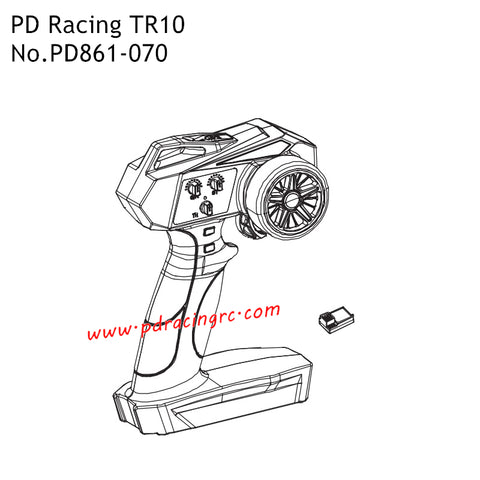 Transmitter PD861-070 Parts for PD Racing TR10 High Speed Racing RC Truck