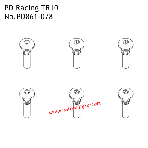 PD Racing TR10 RC Car Parts HM5x21 B Head Hex Screw PD861-078