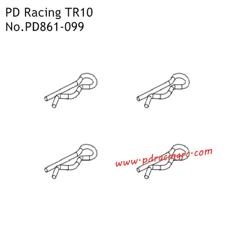 Body Clip PD861-099 Parts for PD Racing TR10 High Speed Racing RC Truck