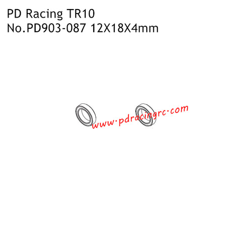PD Racing TR10 RC Car Parts 12X18X4mm Bearing PD903-087