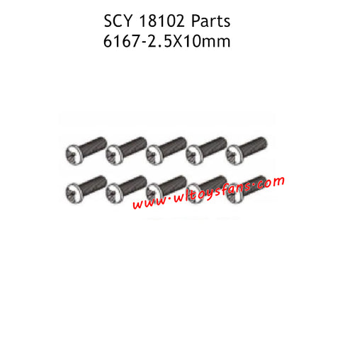 SCY 18102 RC Car Parts 2.5X10mm Screw 6167