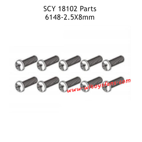 SCY 18102 RC Car Parts 2.5X8mm Screw 6148