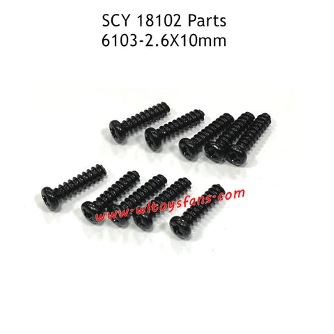 SCY 18102 RC Car Parts 2.6X10mm Screw 6103
