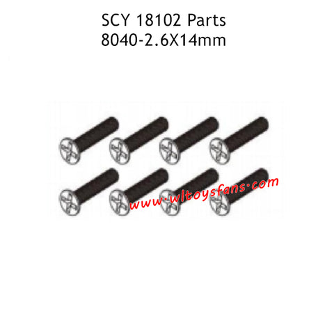 SCY 18102 RC Car Parts 2.6X14mm Screw 8040