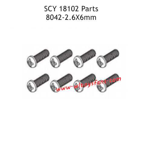SCY 18102 RC Car Parts 2.6X6mm Screw 8042