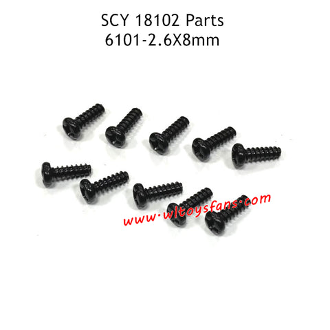 SCY 18102 RC Car Parts 2.6X8mm Screw 6101