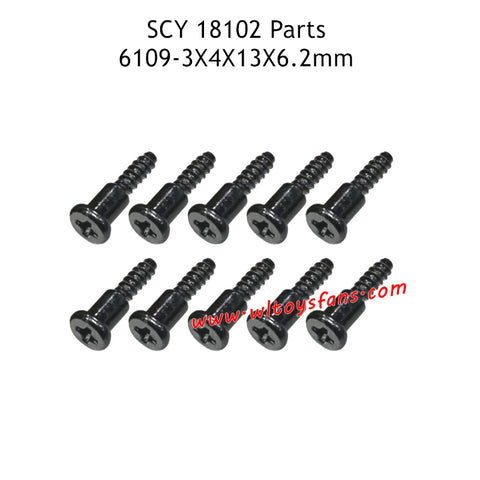 SCY 18102 RC Car Parts 3X4X13X6.2mm Screw 6109
