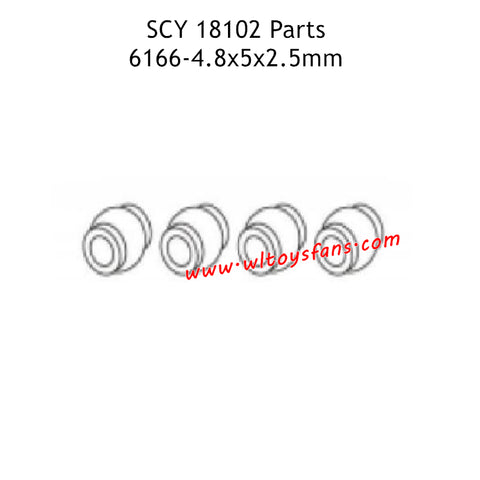 SCY 18102 RC Car Parts 4.8x5x2.5mm Metal Pivot Balls 6166