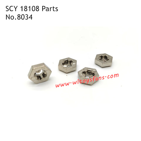 SCY 18108 Parts Metal Wheel Hex 8034