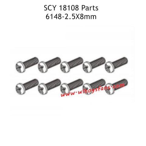 SUCHIYU 18108 Parts 2.5X8mm Screw 6148