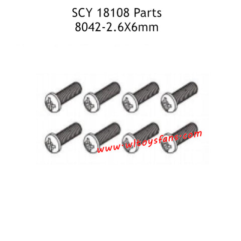SUCHIYU 18108 Parts 2.6X6mm Screw 8042
