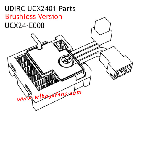 UDIRC UCX2401 Parts Brushless Speed Control and Receiver UCX24-E008