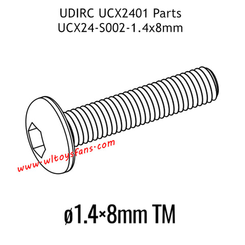 UDIRC UCX2401 Parts Hexagon Socket Button Head Machine Screw UCX24-S002