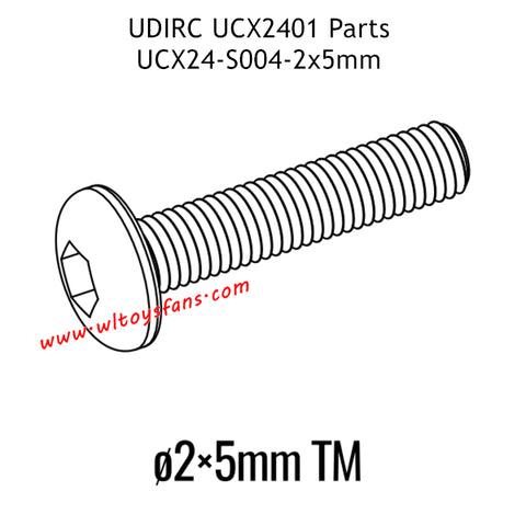 UDIRC UCX2401 Parts Hexagon Socket Button Head Machine Screw UCX24-S004