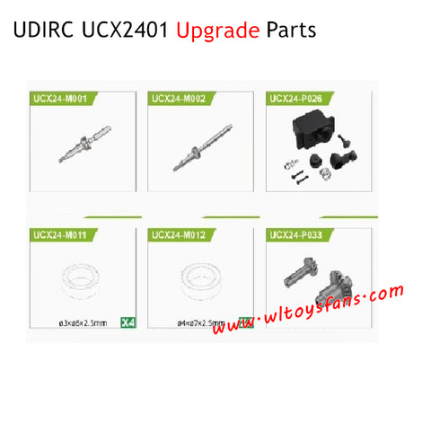 UDIRC UCX2401 Upgrade Parts Front Axle Kits