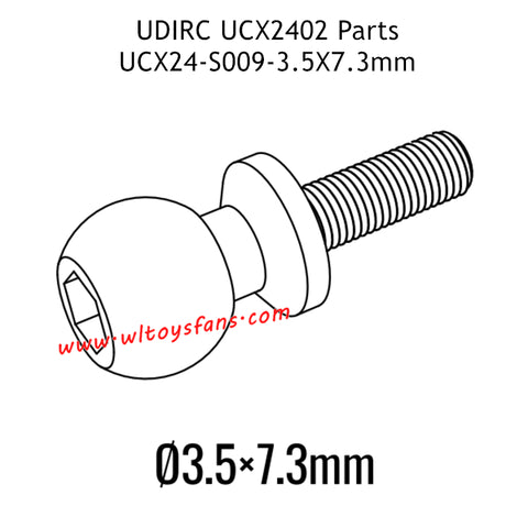 UDIRC UCX2402 Parts Hollow Ball Screw UCX24-S009