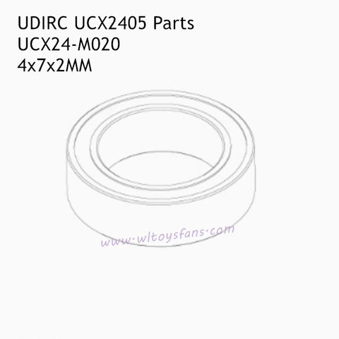 UDIRC UCX2405 RC Car Parts 4x7x2mm Ball Bearings UCX24-M020