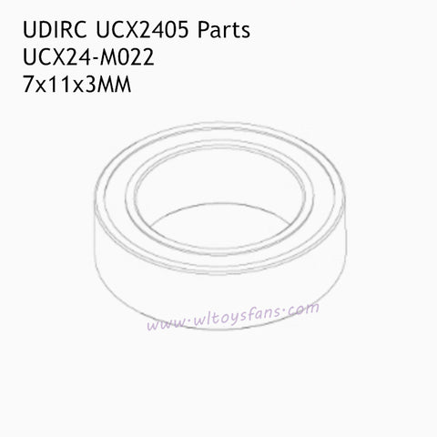 UDIRC UCX2405 RC Car Parts 7x11x3mm Ball Bearings UCX24-M022