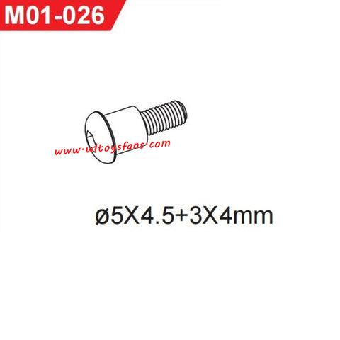UDIRC UD1001 Parts 5X4.5+3X4mm Hexagon Socket Button Head Shoulder Machine Screw M01-026