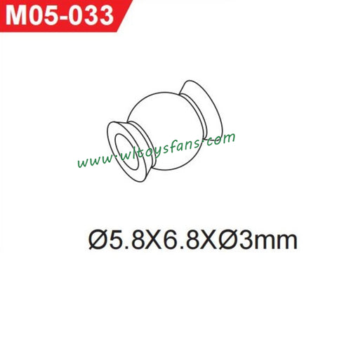 UDIRC UD1001 RC Car Parts 5.8x6.8x3mm Hollow Ball M05-033