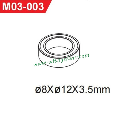 UDIRC UD1001 RC Car Parts 8x12x3.5mm Ball Bearing M03-003