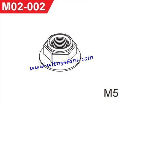 UDIRC UD1001 RC Car Parts Flanged nylon Insert Lock Nut M02-002