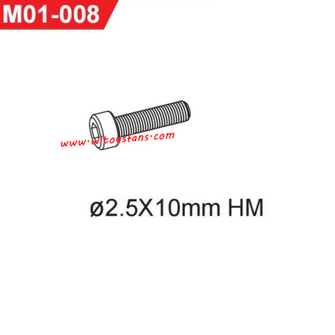 UDIRC UD1002 1002se Parts 2.5X10mm Hexagon Socket Head Cap Machine Screw M01-008
