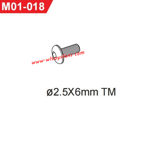 UDIRC UD1002 1002se Parts 2.5X6mm Hexagon Socket Button Head Machine Screw M01-018