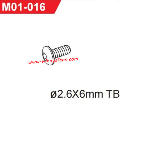 UDIRC UD1002 1002se Parts 2.6X6mm Hexagon Socket Button Head Tapping Screw M01-016