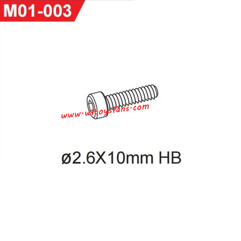 UDIRC UD1002 1002se Parts 2.6x10mm Hexagon Socket Head Cap Tapping Screws M01-003