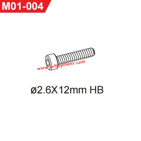 UDIRC UD1002 1002se Parts 2.6x12mm Hexagon Socket Head Cap Tapping Screws M01-004