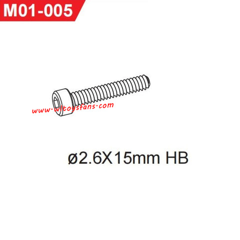 UDIRC UD1002 1002se Parts 2.6x15mm Hexagon Socket Head Cap Tapping Screws M01-005